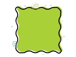 abstrait vert dessiné à la main Cadre forme vecteur