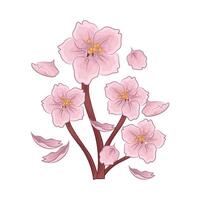 illustration de Cerise fleur vecteur