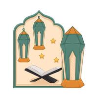 illustration de Ramadan lanterne vecteur