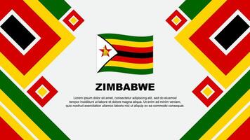 Zimbabwe drapeau abstrait Contexte conception modèle. Zimbabwe indépendance journée bannière fond d'écran vecteur illustration. Zimbabwe dessin animé