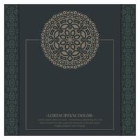 ancien mandala style salutation carte vecteur