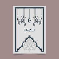 islamique Ramadan kareem carte conception vecteur