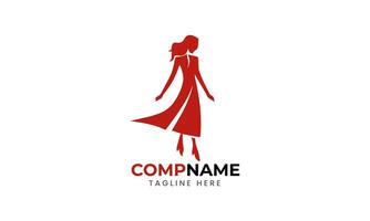 ai généré Dames robe icône vecteur minimaliste logo modèle