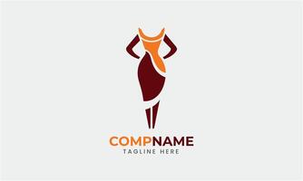 ai généré Dames robe icône vecteur minimaliste logo modèle