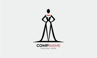 ai généré Dames robe icône vecteur minimaliste logo modèle