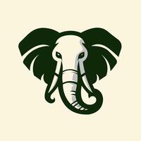 monochrome l'éléphant logo, Facile minimaliste, vecteur illustration, très adapté pour une marque ou produit logo,