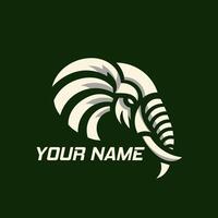 monochrome l'éléphant logo, Facile minimaliste, vecteur illustration, très adapté pour une marque ou produit logo,