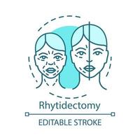 icône de concept de rhytidectomie vecteur