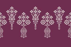 traditionnel ethnique motifs ikat géométrique en tissu modèle traverser point.ikat broderie ethnique Oriental pixel violet violet Contexte. abstrait, vecteur, illustration. texture, écharpe, décoration, papier peint. vecteur