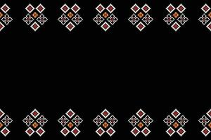 traditionnel ethnique motifs ikat géométrique en tissu modèle traverser point.ikat broderie ethnique Oriental pixel noir background.abstract, vecteur, illustration. texture, écharpe, décoration, papier peint. vecteur