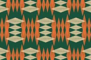 traditionnel ethnique ikat motif en tissu modèle géométrique style.africain ikat broderie ethnique Oriental modèle vert Contexte fond d'écran. résumé, vecteur, illustration.texture, cadre, décoration. vecteur