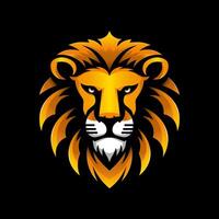 Lion tête logo art vecteur illustration