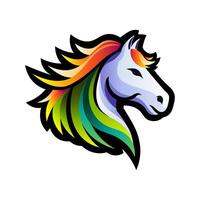 coloré cheval logo art vecteur illustration