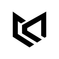 lettre CD Loup forme moderne typographie Créatif abstrait monogramme logo vecteur