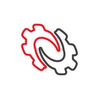 icône du logo d'engrenage vecteur