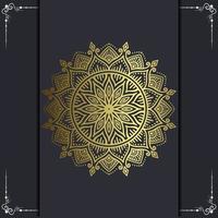 abstrait de luxe mandala or arabesque style oriental vecteur