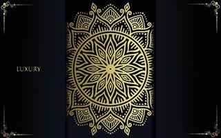 abstrait de luxe mandala or arabesque style oriental vecteur