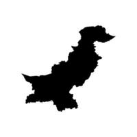 vecteur isolé simplifié illustration icône avec noir silhouette de Pakistan carte. blanc Contexte