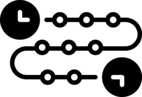 solide noir icône pour chronologie vecteur