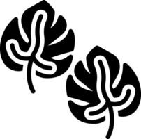 vecteur solide noir icône pour feuilles