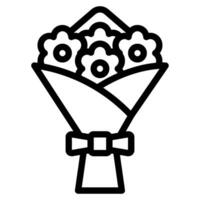 bouquet mariage icône illustration vecteur