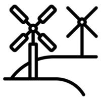 Moulin à vent écologie objet icône illustration vecteur