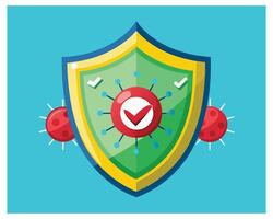 ordinateur avec cyber Sécurité Icônes antivirus pro vecteur