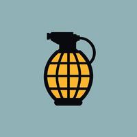 grenade icône logo agrafe art vecteur illustration