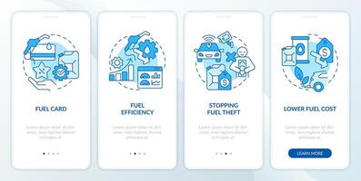 carburant surveillance Activités bleu l'intégration mobile app filtrer. procédure pas à pas 4 pas modifiable graphique instructions avec linéaire concepts. interface utilisateur, ux, gui modèle vecteur