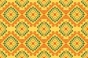 aztèque tribal géométrique vecteur Contexte dans noir rouge Jaune blanc sans couture Bande modèle. traditionnel ornement ethnique style. conception pour textile, tissu, vêtements, rideau, tapis, ornement, emballage.