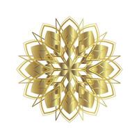 islamique luxe d'or fleur mandala élément décoration vecteur illustration