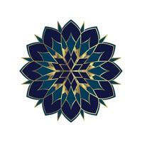islamique marine or fleur mandala élément décoration vecteur illustration