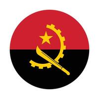 angola nationale drapeau vecteur icône conception. angola cercle drapeau. rond de angola drapeau.