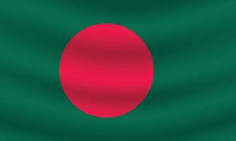 plat illustration de le bangladesh drapeau. bangladesh nationale drapeau conception. bangladesh vague drapeau. vecteur