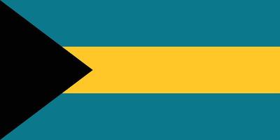 plat illustration de Bahamas drapeau. Bahamas nationale drapeau conception. vecteur