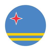 aruba nationale drapeau vecteur icône conception. aruba cercle drapeau. rond de aruba drapeau.