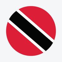 Trinidad et Tobago nationale drapeau vecteur icône conception. Trinidad et Tobago cercle drapeau. rond de Trinidad et Tobago drapeau.