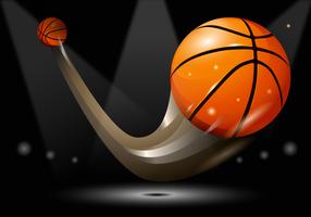 Basketball réaliste Dash Effect Vector Illustration