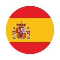 Espagne drapeau vecteur icône conception. Espagne cercle drapeau. rond de Espagne drapeau.