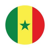 Sénégal nationale drapeau vecteur icône conception. Sénégal cercle drapeau. rond de Sénégal drapeau.