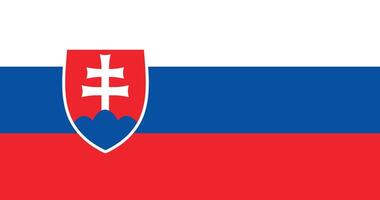 plat illustration de la slovaquie nationale drapeau. la slovaquie drapeau conception. vecteur