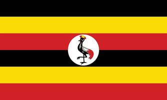 plat illustration de Ouganda drapeau. Ouganda nationale drapeau conception. vecteur