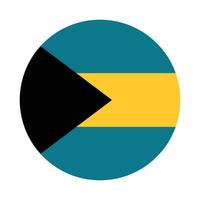 Bahamas drapeau vecteur icône conception. Bahamas cercle drapeau. rond de Bahamas drapeau.