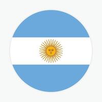 plat illustration de Argentine nationale drapeau. Argentine cercle drapeau. rond de Argentine drapeau. vecteur