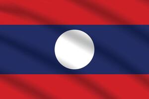 plat illustration de Laos nationale drapeau. Laos drapeau conception. Laos vague drapeau. vecteur