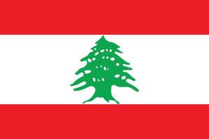 plat illustration de Liban nationale drapeau. Liban drapeau conception. vecteur