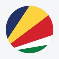 les Seychelles nationale drapeau vecteur icône conception. les Seychelles cercle drapeau. rond de les Seychelles drapeau.