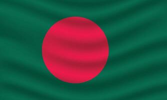 plat illustration de le bangladesh drapeau. bangladesh nationale drapeau conception. bangladesh vague drapeau. vecteur