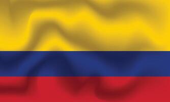 plat illustration de Colombie drapeau. Colombie nationale drapeau conception. Colombie vague drapeau. vecteur