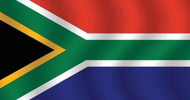 plat illustration de le Sud Afrique drapeau. Sud Afrique nationale drapeau conception. Sud Afrique vague drapeau. vecteur